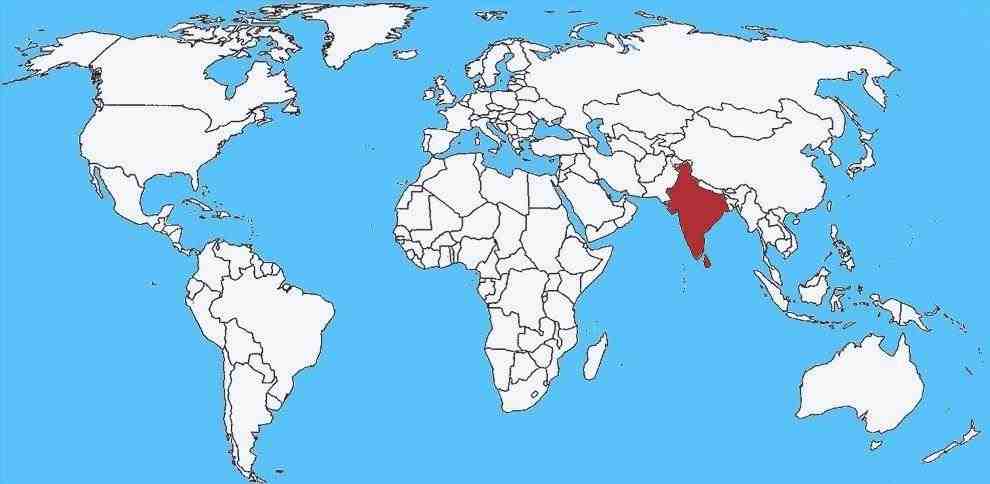 Mapa de propagación Poecilotheria regalis - Tarántula ornamental india